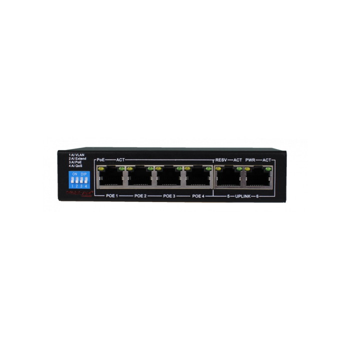 PS106G - 4+2-port Gigabit PoE switch